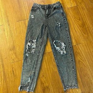 shein high rise gray mom jeans